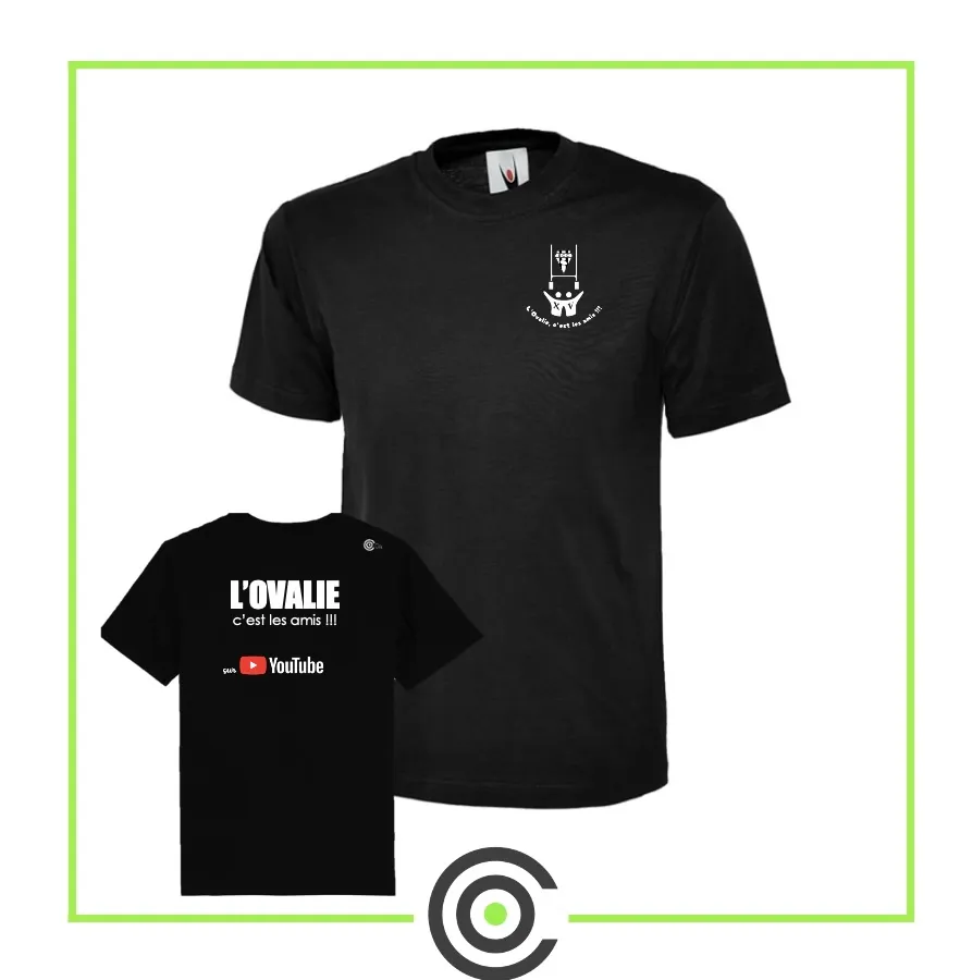Tee-shirt homme et enfant noir