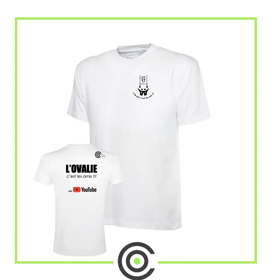 Tee-shirt homme et enfant blanc